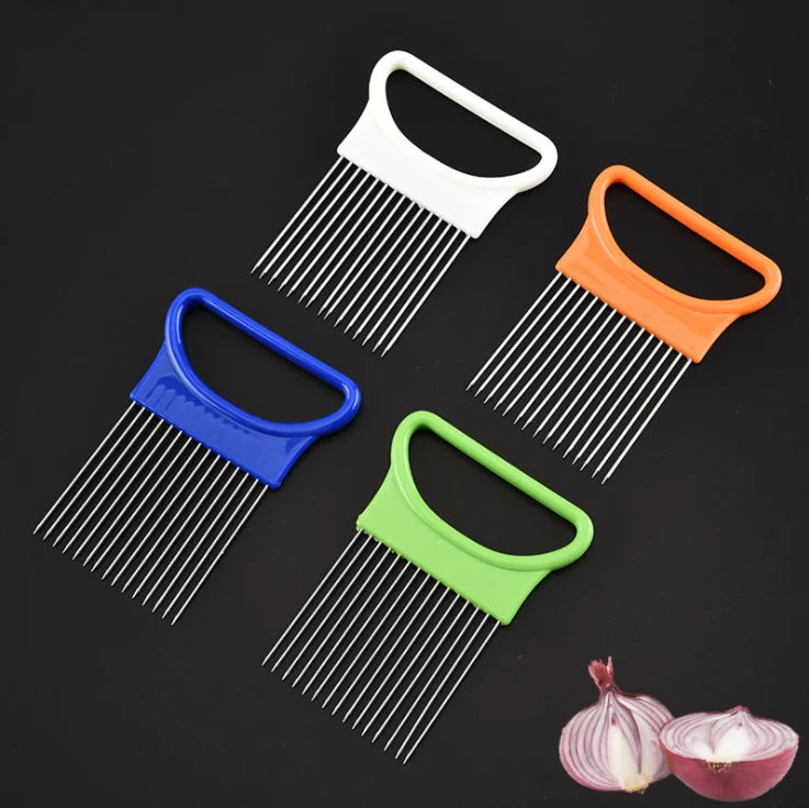 New Kitchen Gadgets Onion Slicer Tomato Vegetables Safe Fork vegetables Slicing Cutting Tools  household items kitchen