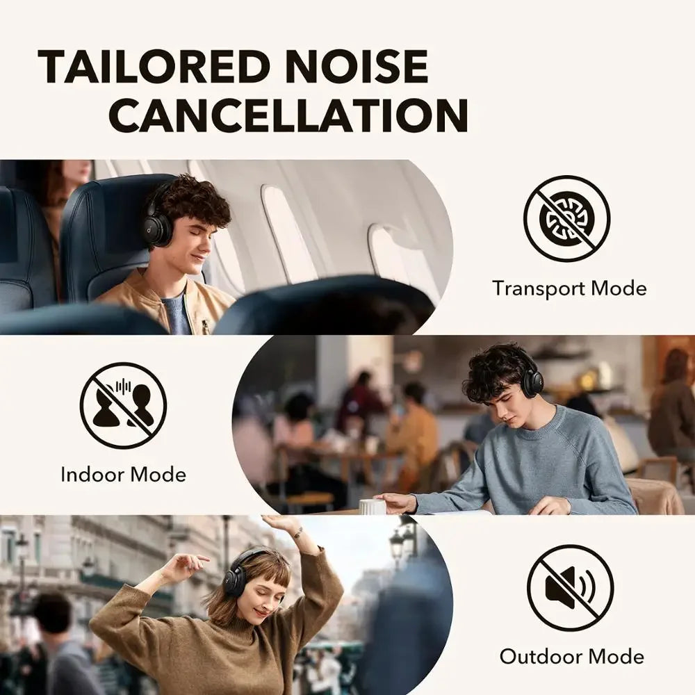 Soundcore by Anker Life Q30 Hybrid Active Noise Cancelling Headphones Wireless Bluetooth Headphones Over Ear Headset Earphone