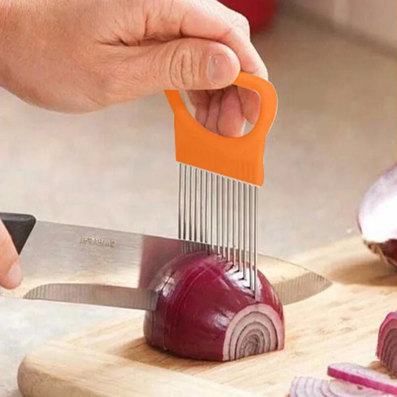 New Kitchen Gadgets Onion Slicer Tomato Vegetables Safe Fork vegetables Slicing Cutting Tools  household items kitchen